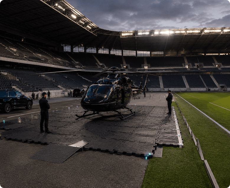 Portable helipad platform