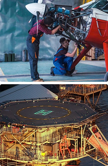 Construction and manufacturing of Offshore and land based helidecks and helipads of all sizes